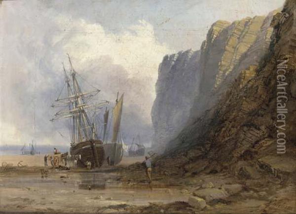 Low Tide Oil Painting - Edmund John Niemann, Snr.