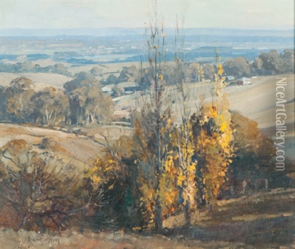 Autumn Landscape Oil Painting - Robert Johnson