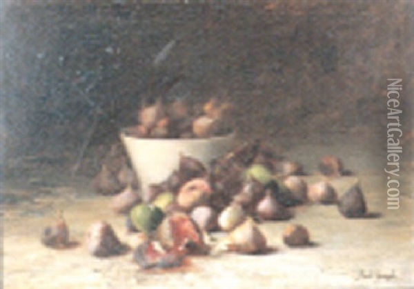 Nature Morte Aux Figues Oil Painting - Joseph Bail