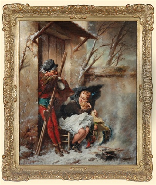 Wandering Jugglers Oil Painting - Paul-Felix Guerie