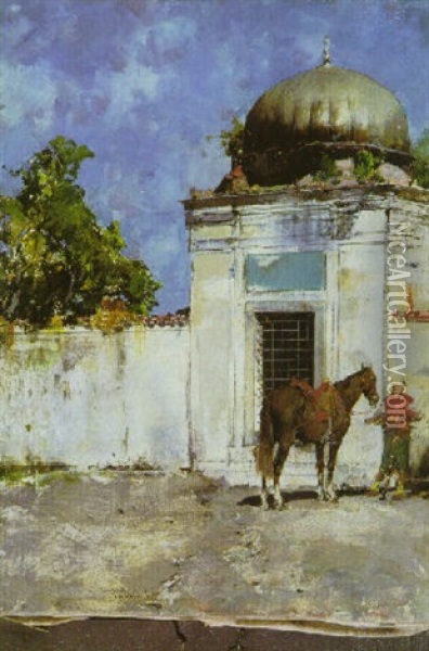 La Sentinelle Oil Painting - Alberto Pasini