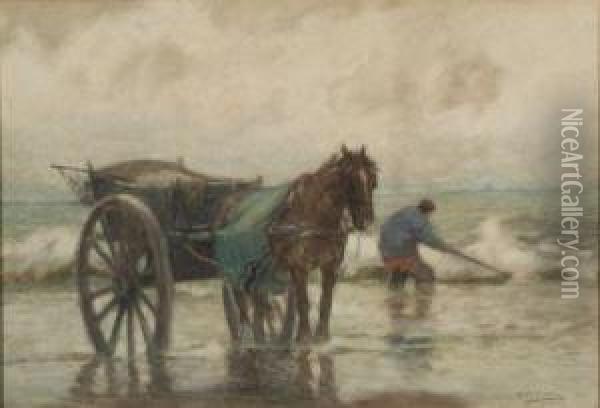 Clam Digging Oil Painting - William Frederick Ritschel