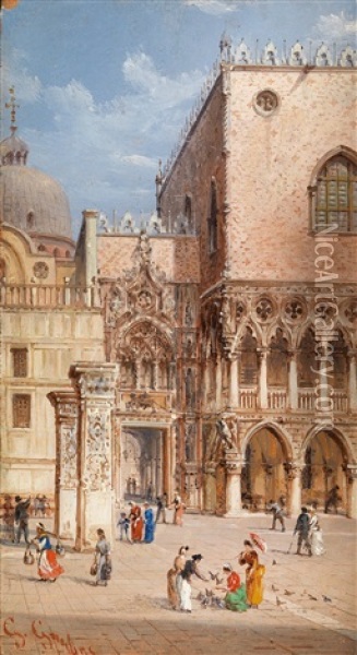 Motiv Aus Venedig Oil Painting - Giovanni Grubas