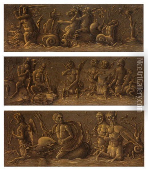 Die Drei Bildtafeln Aus Der Kollecktion Foresti Oil Painting - Andrea Mantegna