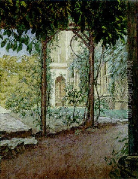 The Garden, St. George's Hill House, Bathampton Oil Painting - Walter Sickert