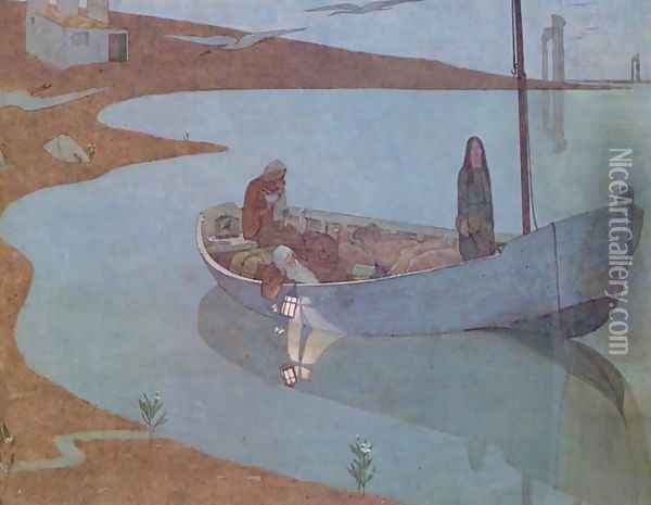 To Pastures New Oil Painting - Frederick Cayley Robinson