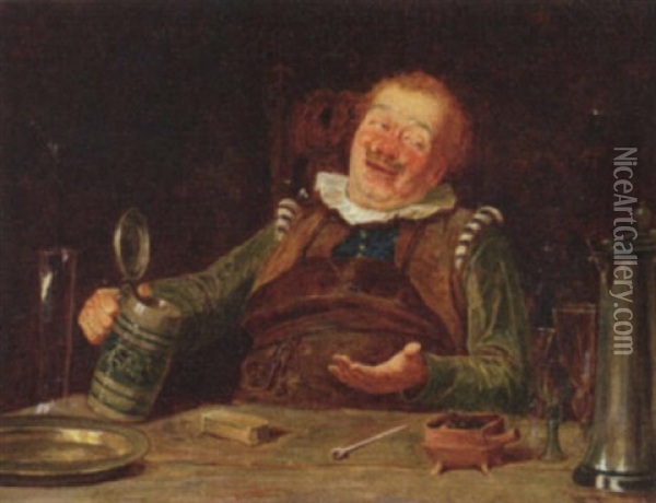 Simon The Cellarer Oil Painting - Henry Gillard Glindoni