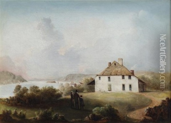 Washington's Headquarters, Newburgh On The Hudson Oil Painting - John William Hill