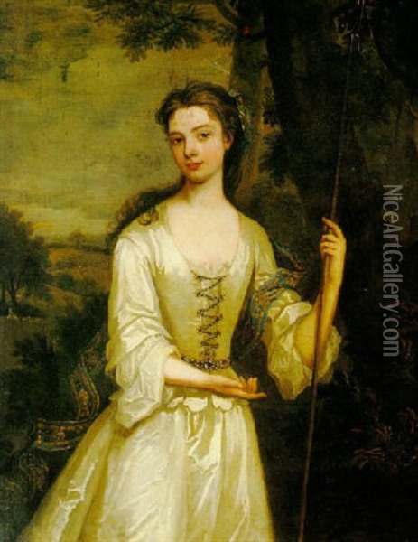 Portrait Of Elizabeth Cornwallis Oil Painting - Charles Jervas