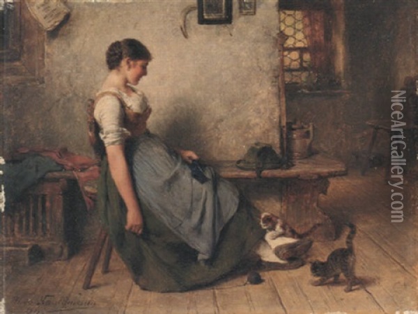 Lustige Spielgesellen Oil Painting - Hugo Wilhelm Kauffmann