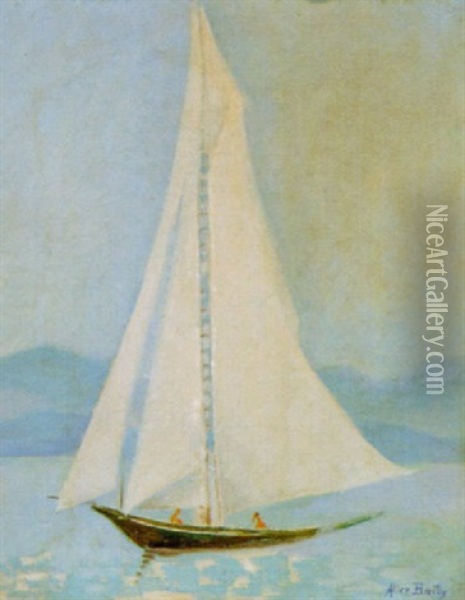 Segelboot Auf Dem Genfersee Oil Painting - Alice Bailly