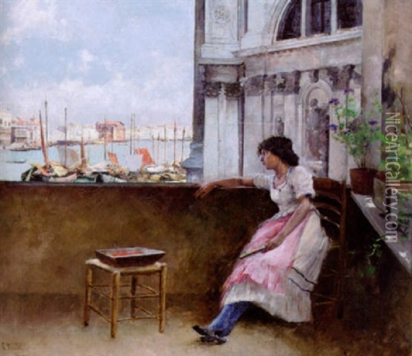 Canal Grande, Venezia Oil Painting - Georg Pauli