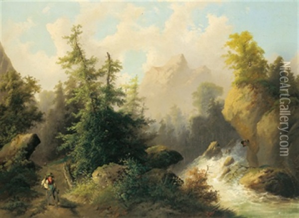 Am Heimweg Oil Painting - Theodore von Ehrmanns