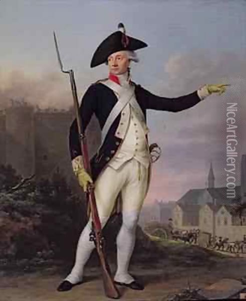 Citizen Nau-Deville in the Uniform of the National Guard Oil Painting - Jean Francois Marie Bellier