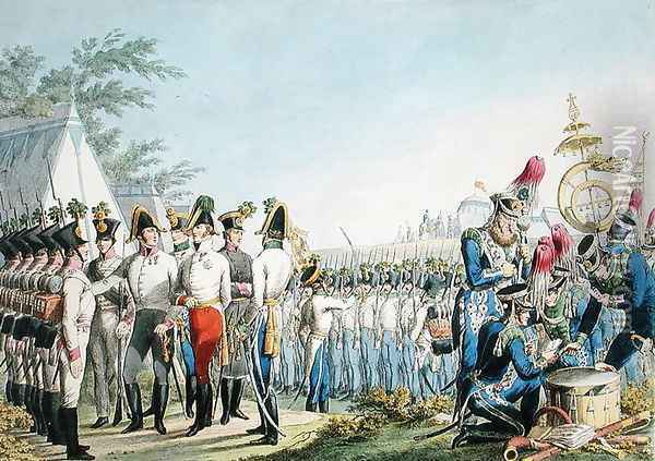 The new Imperial Royal Austrian Light Infantry after the Napoleonic Wars, c.1820 Oil Painting - Stubenrauch, Phillip von