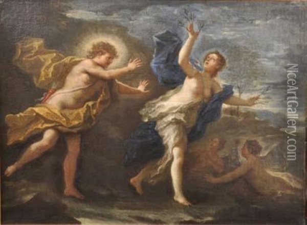 Apollon Et Daphne Oil Painting -  Parmigianino (Michele da Parma)