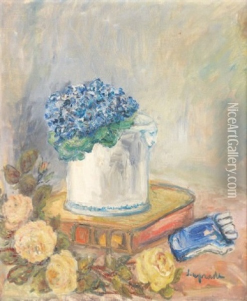 Hortensias Oil Painting - Pierre Laprade