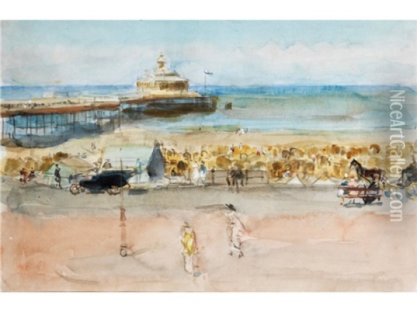 Sonniger Strand Bei Scheveningen Oil Painting - Isaac Israels