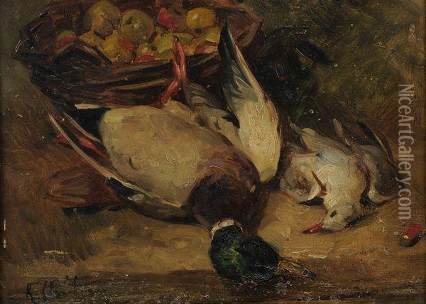 Nature Morte Aux Canards Oil Painting - Rene Louis Chretien