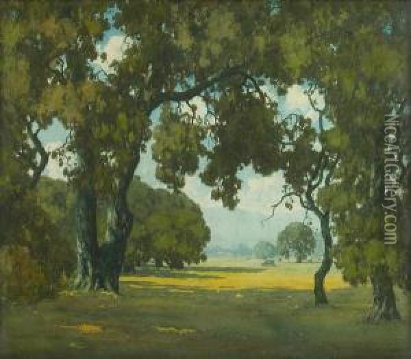 In The Santa Maria Valley Oil Painting - Charles L.A. Smith