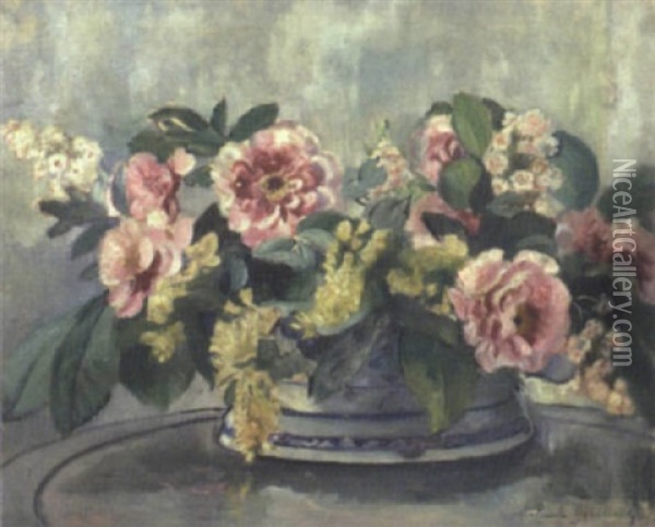 Jardiniere De Fleurs Oil Painting - Paule Gobillard