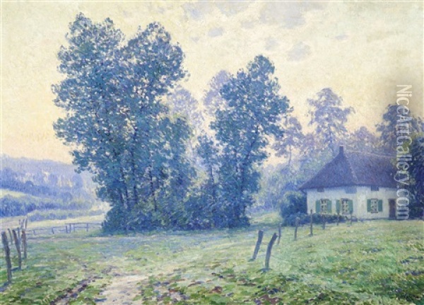 Morning Over Linkebeek Oil Painting - Rodolphe Paul Wytsman