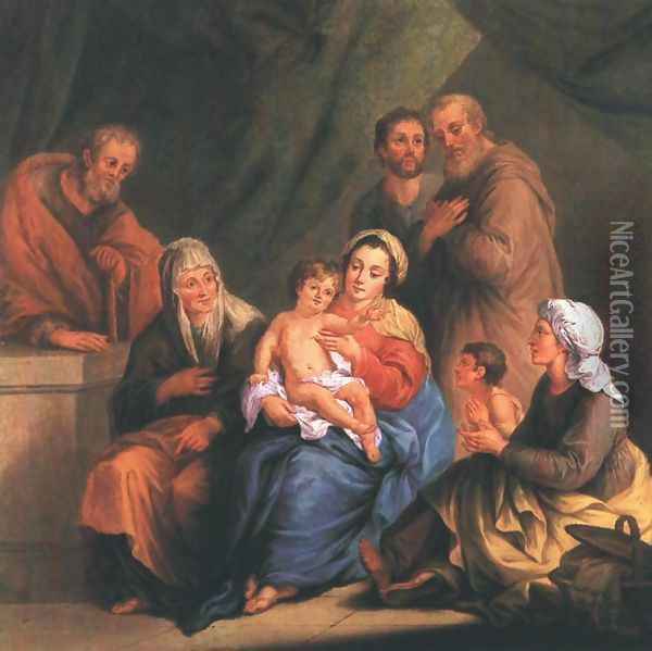 Szent család, 1808 Oil Painting - Janos Donat