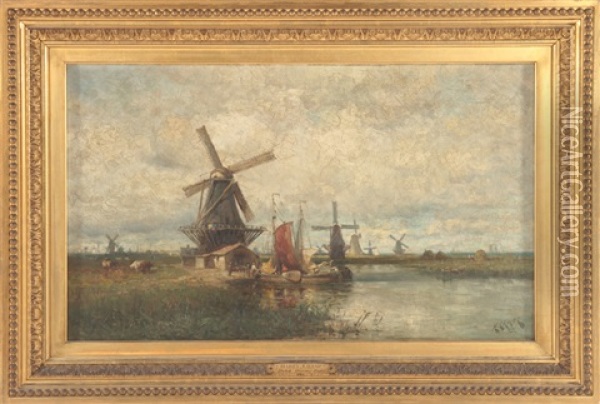 Dutch Herring Boats Oil Painting - Henry Chase