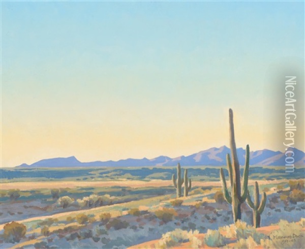 Desert Evening Oil Painting - Maynard Dixon