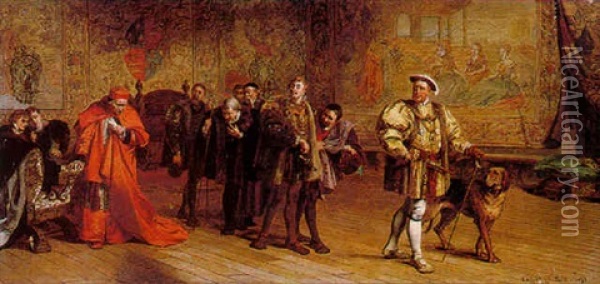 The Dismissal Of Cardinal Wolsey Oil Painting - Laslett John Pott