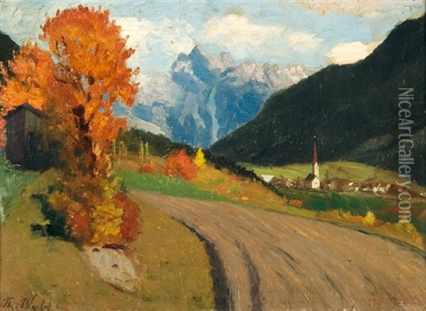 Tiroler Bergland Oil Painting - Thomas Walch