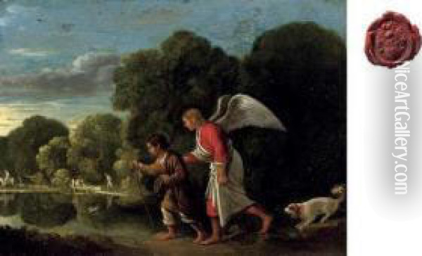 Tobias And The Angel Oil Painting - Adam Elsheimer