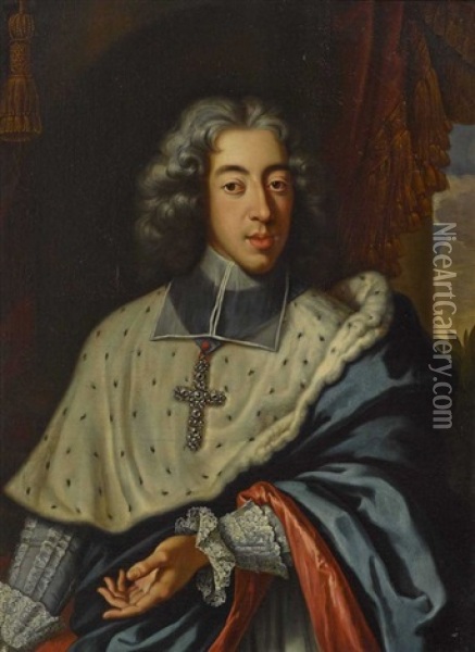 Clemens August Von Bayern, Erzbischof Und Kurfurst Von Koln Oil Painting - Jan Frans van Douven