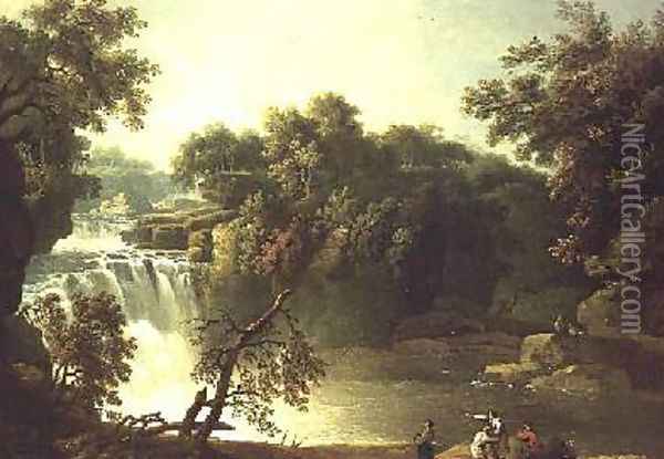 Cora Lynn the Falls from the Clyde Oil Painting - Jacob More