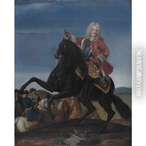Portrait Of Stanislas Lesczinski, King Of Poland Oil Painting - Guillaume Ranc