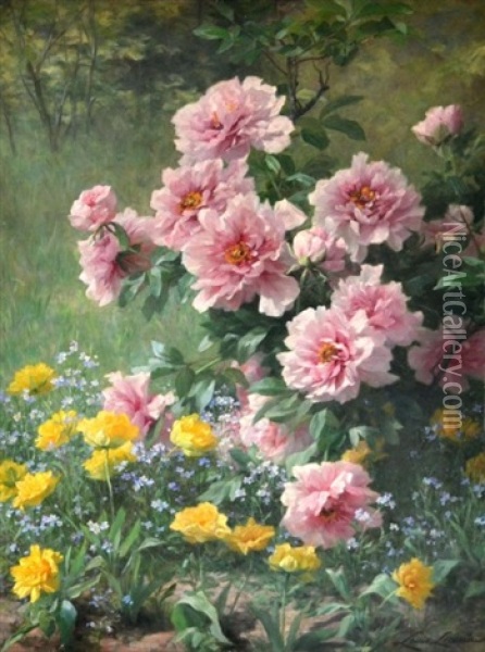 Bosquet Fleuri Oil Painting - Louis Marie Lemaire