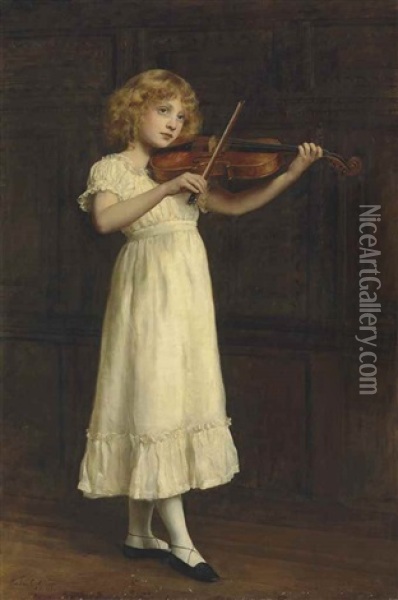 The Sonatina Oil Painting - John Collier