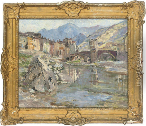 Le Pont Oil Painting - Louise Pickard