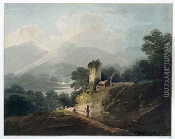 Ross Castle, Killarney, County Kerry Oil Painting - James Bayes