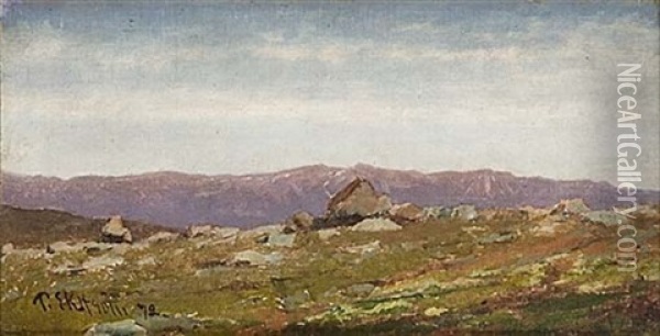 Bergslandskap Oil Painting - Per Ekstroem