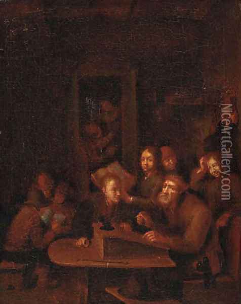 A schoolroom Oil Painting - Gerrit Lundens