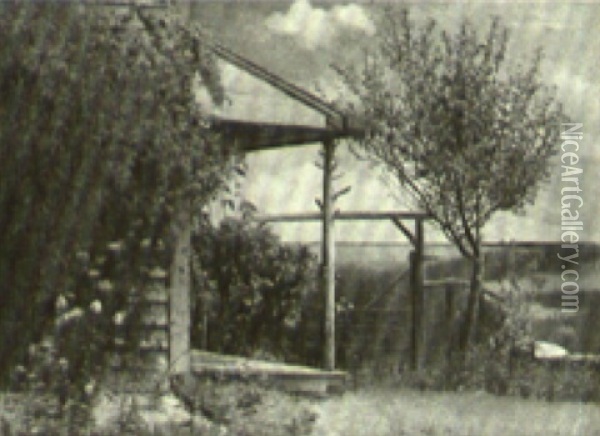 Cabin On The Prarie Oil Painting - Frederick Samuel Dellenbaugh