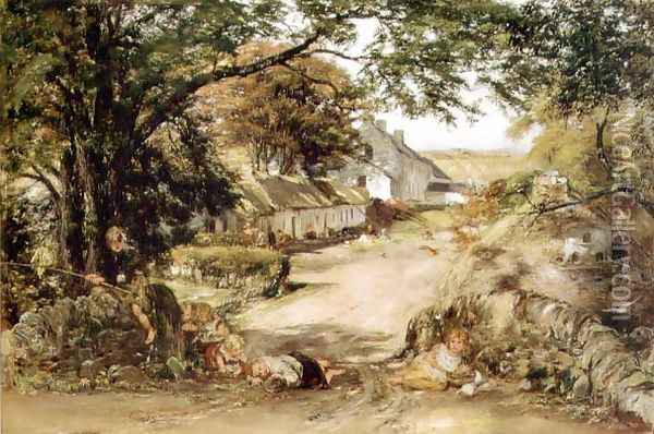 The Village, Whitehouse Oil Painting - William McTaggart