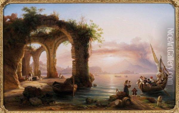 Naples Oil Painting - Eduard Agricola