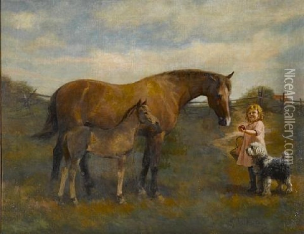 An Apple For The Horses Oil Painting - Paul Giovanni Wickson