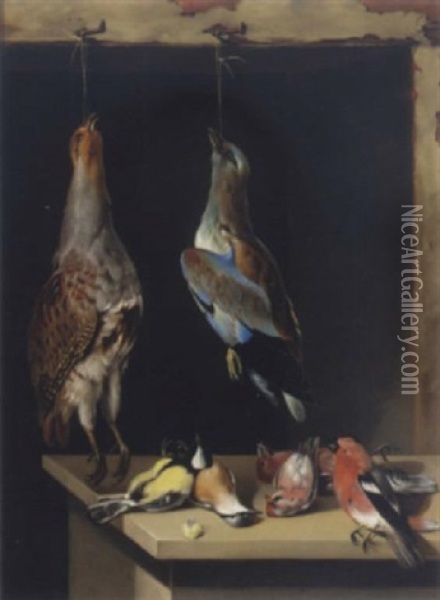 Stilleben Mit Wild Oil Painting - Lambert Van Bokkelen