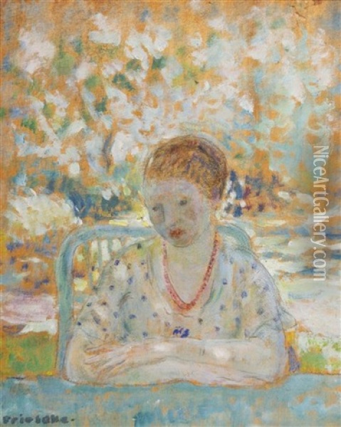 In The Garden Oil Painting - Frederick Carl Frieseke