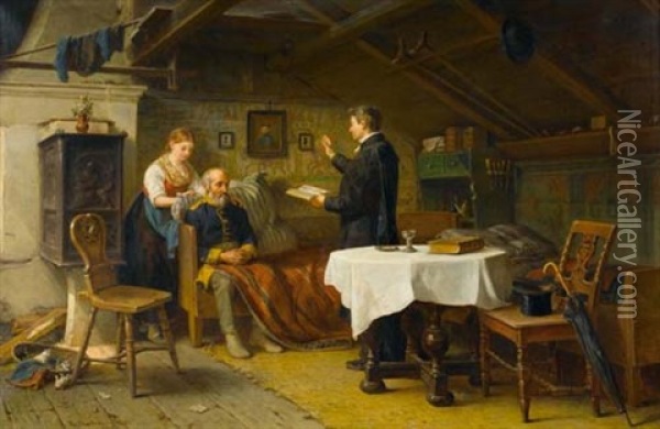 Die Letzte Olung Oil Painting - Bengt Nordenberg