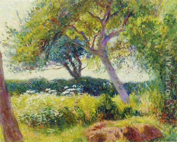 The Corner Of The Orchard Oil Painting - James Bolivar Manson