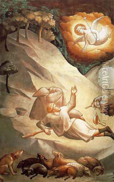 The Angelic Announcement to the Sheperds Oil Painting - Taddeo Gaddi